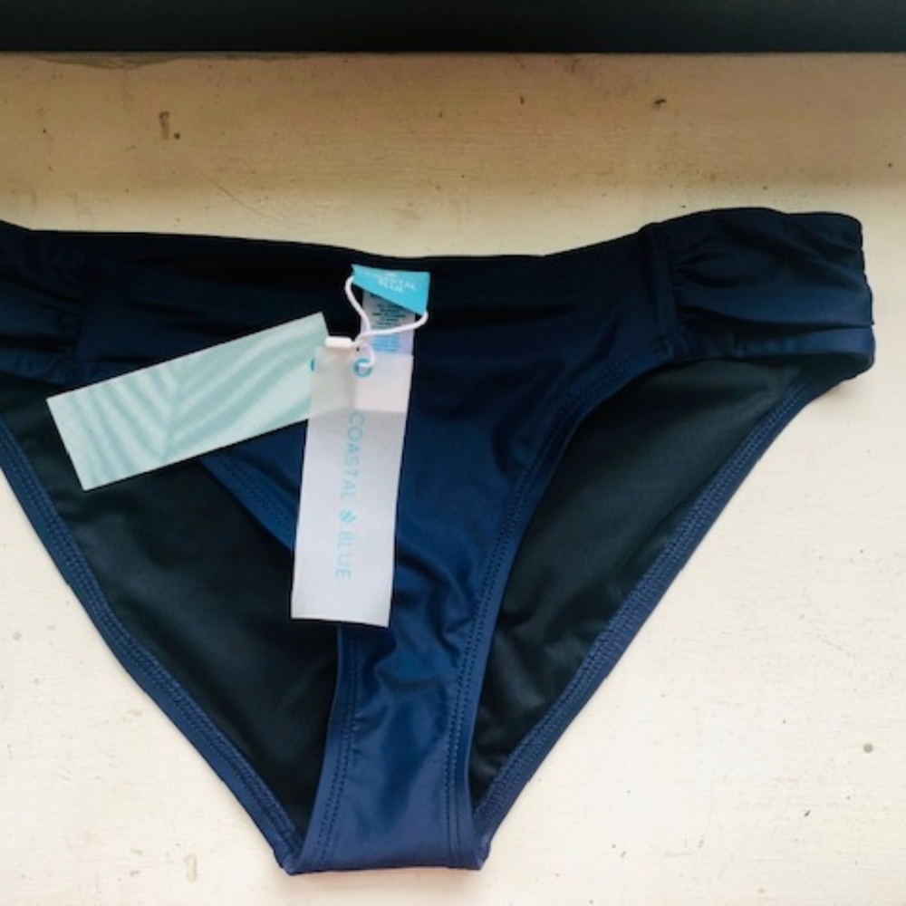 Coastal Blue Navy Bikini Bathing Suit Bottom